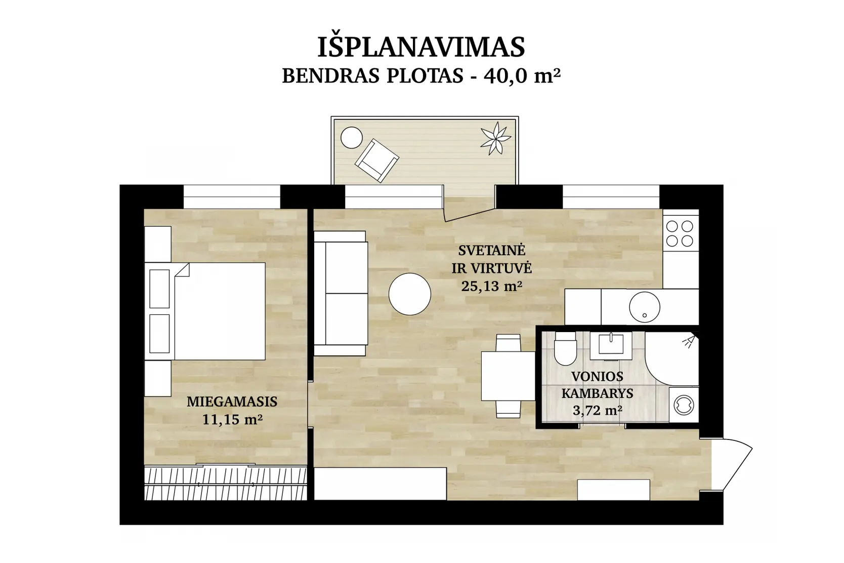 apartment at Antakalnio g., Vilnius, photo 2