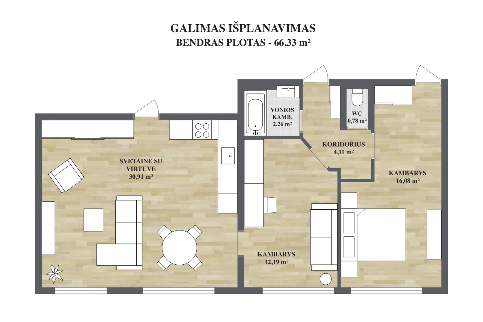 apartment at Ryto g., Veisiejai