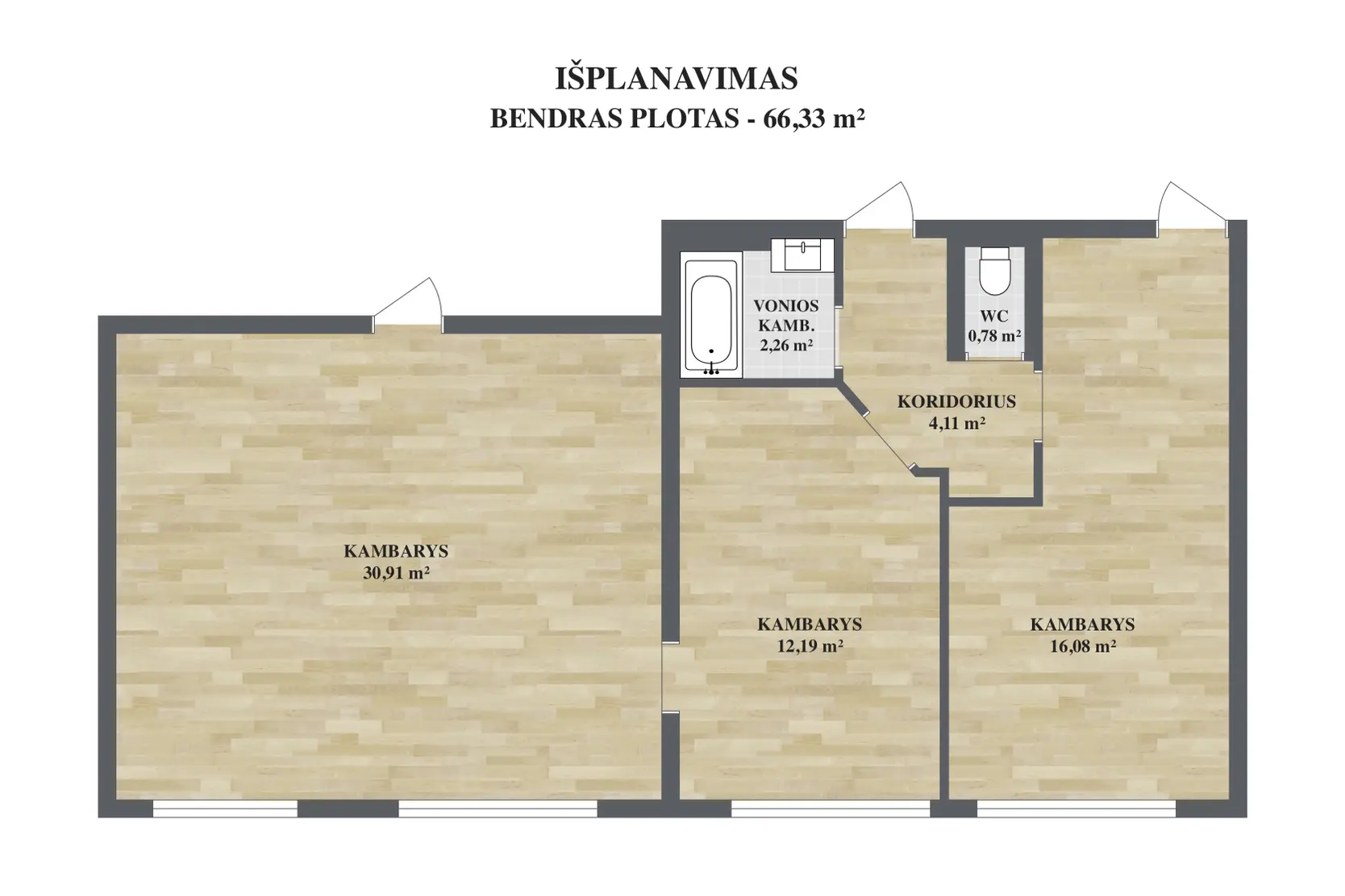 apartment at Ryto g., Veisiejai, photo 4