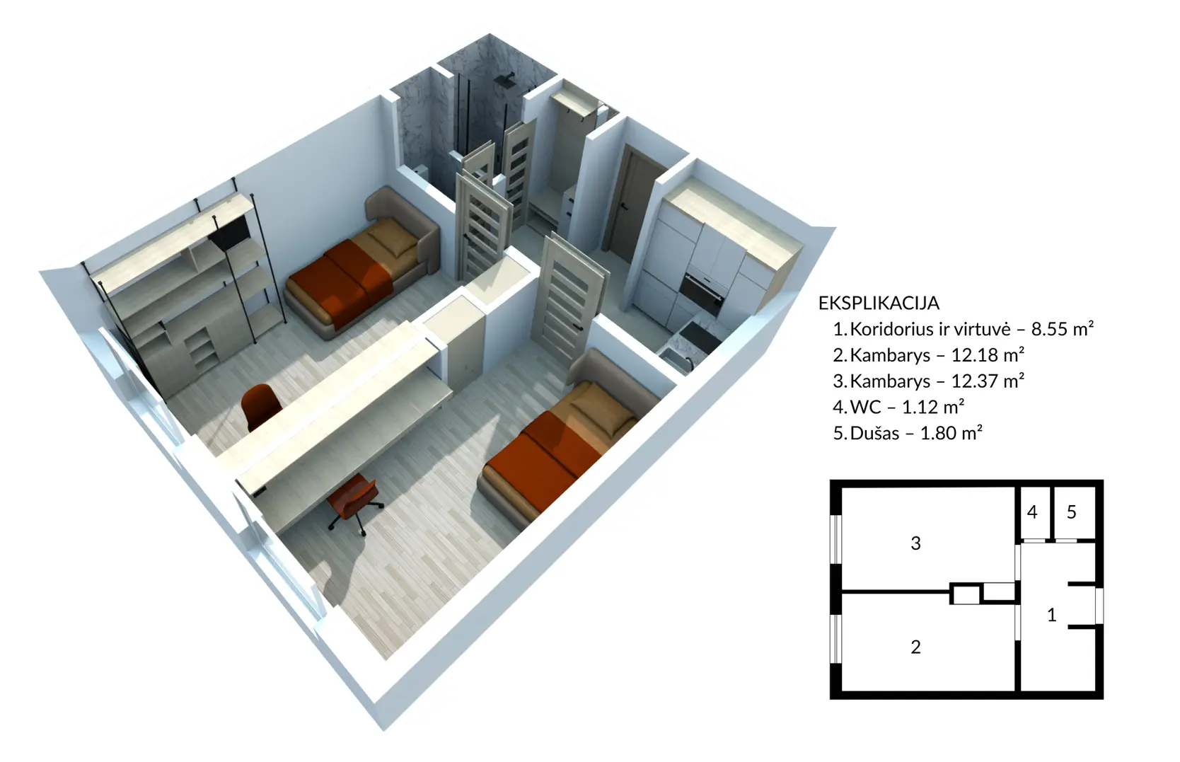 apartment at Geležinio Vilko g. 3, Vilnius, photo 5